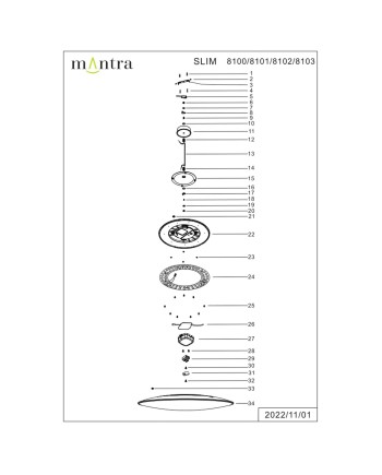 ***OFER/DES***  SLIM * LÁMPARA LED 46 CM - 4000K - BLANCO